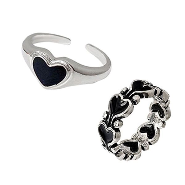 pcs vintage black love heart metal rings individuality baroque ring for women girls party jewelry valentine's day gifts wedding, Slivery;golden
pcs vintage black love heart metal rings individuality baroque ring for women girls party jewelry valentine's day gifts wedding, Slivery;golden