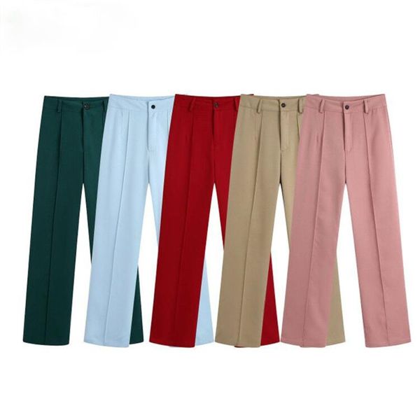 women's pants & capris women fashion office wear side pockets straight vintage high waist zipper female casual solid trousers mujer 202, Black;white
women's pants & capris women fashion office wear side pockets straight vintage high waist zipper female casual solid trousers mujer 202, Black;white
