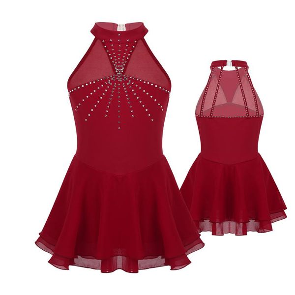 girl's dresses child kids girls figure ice skating dress sleeveless halter sparkly rhinestone mesh splice ballet dance leotard dancewea, Red;yellow
girl's dresses child kids girls figure ice skating dress sleeveless halter sparkly rhinestone mesh splice ballet dance leotard dancewea, Red;yellow
