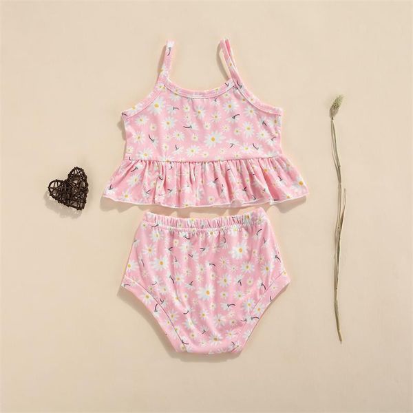 clothing sets toddler girls 2pcs summer outfits, sleeveless daisy print ruffle + shorts set clothes, White
clothing sets toddler girls 2pcs summer outfits, sleeveless daisy print ruffle + shorts set clothes, White