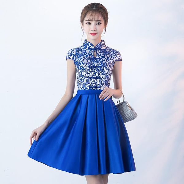 ethnic clothing blue-white porcelain casual qipao femme print chinese dress vintage mandarin collar cheongsam traditional retro button, Red
ethnic clothing blue-white porcelain casual qipao femme print chinese dress vintage mandarin collar cheongsam traditional retro button, Red