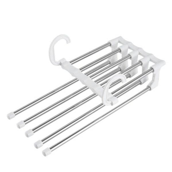 hooks & rails 5in1 stainless steel magic hanger multi-function pants portable racks trouser clothing storage belt holder
hooks & rails 5in1 stainless steel magic hanger multi-function pants portable racks trouser clothing storage belt holder