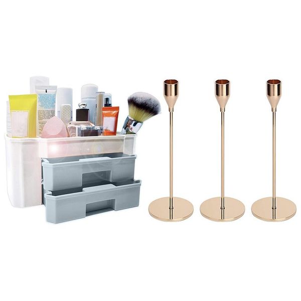 storage boxes & bins cosmetic box with drawers desk jewelry 3pcs candlestick holder metal taper candle
storage boxes & bins cosmetic box with drawers desk jewelry 3pcs candlestick holder metal taper candle