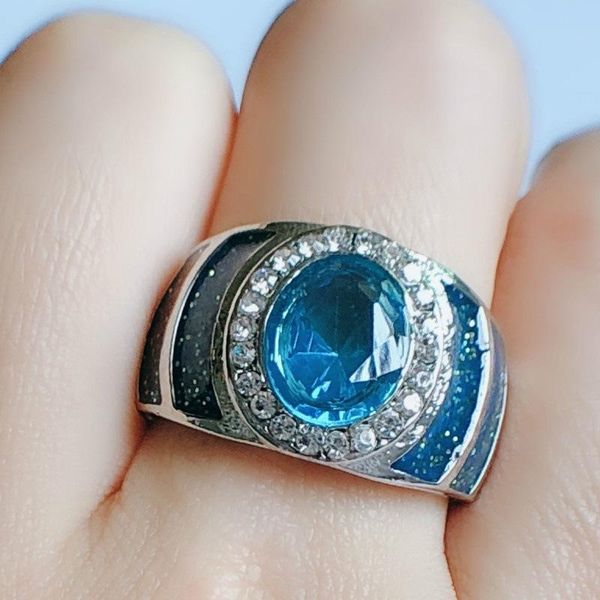 cluster rings luxury retro 925 sterling silver for women female blue austria crystal ring jewelry ladies engagement wedding gift, Golden;silver
cluster rings luxury retro 925 sterling silver for women female blue austria crystal ring jewelry ladies engagement wedding gift, Golden;silver