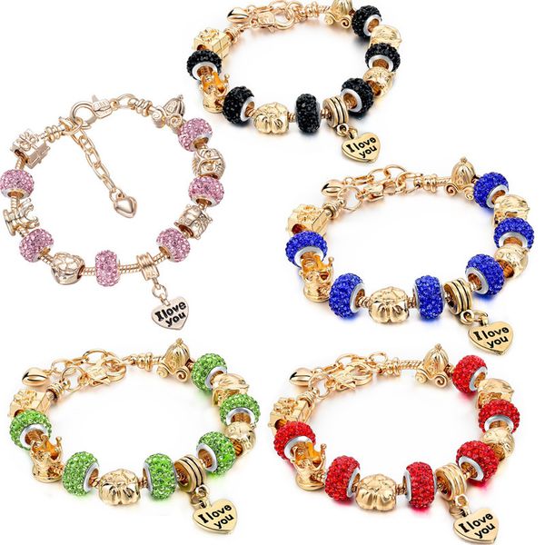 red pink crystal beads bracelets kc gold pandora original diy inlay beaded bangle bracelet party gifts fashion jewelry for women, Golden;silver
red pink crystal beads bracelets kc gold pandora original diy inlay beaded bangle bracelet party gifts fashion jewelry for women, Golden;silver