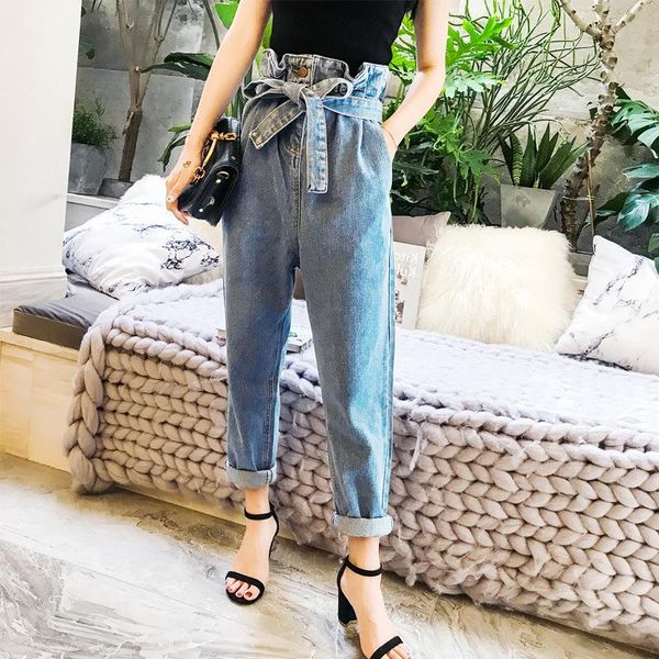 vintage high waist harem pants jeans with sashes loose ankle-length denim 2021 autumn winter trousers women's, Blue
vintage high waist harem pants jeans with sashes loose ankle-length denim 2021 autumn winter trousers women's, Blue