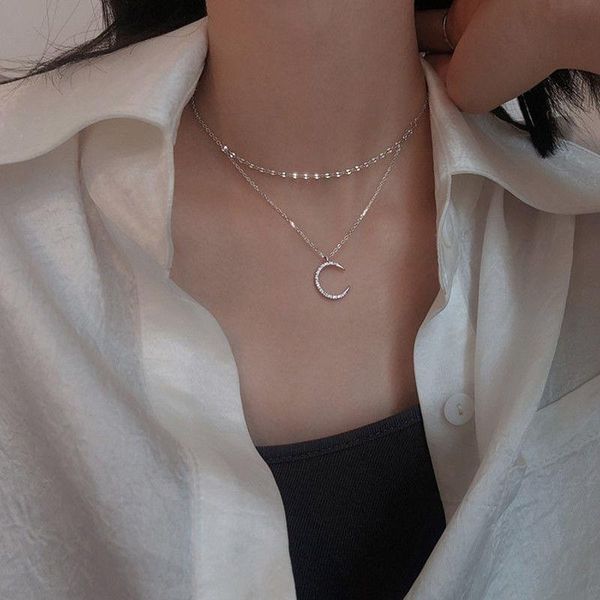 fashion aesthetic trendy star moon pearl pendant double layer necklace sweater chain neck pendants jewlery necklaces, Silver
fashion aesthetic trendy star moon pearl pendant double layer necklace sweater chain neck pendants jewlery necklaces, Silver