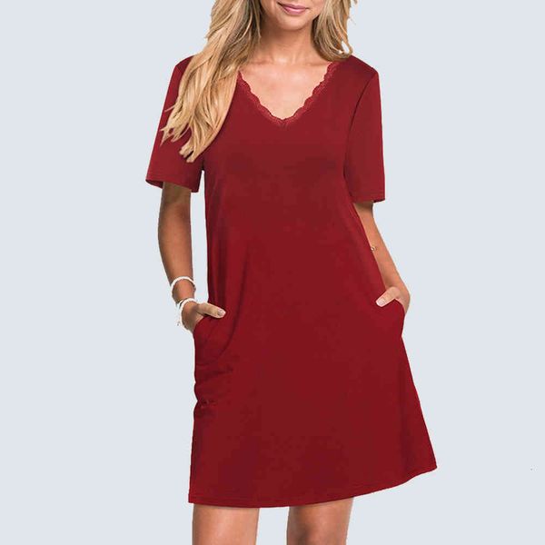 dresses women casual solid color lace v neck shift mini brief short sleeve summer straight lady ht025, Black;gray
dresses women casual solid color lace v neck shift mini brief short sleeve summer straight lady ht025, Black;gray