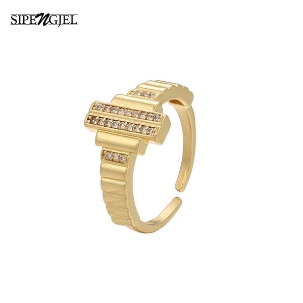 wedding rings sipengjel fashion gold silver color simple for women parallel line opening ring cz crystal adjustable jewelry, Slivery;golden
wedding rings sipengjel fashion gold silver color simple for women parallel line opening ring cz crystal adjustable jewelry, Slivery;golden