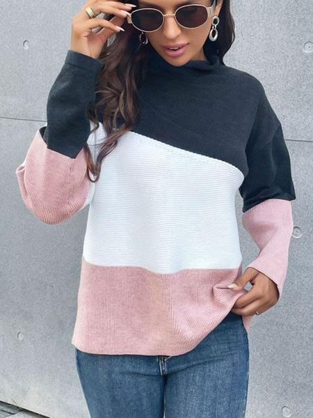 women's sweaters ladies knitting color matching of fund 2021 autumn winters is half a turtleneck rendering women loose grey long-sleeve, White;black
women's sweaters ladies knitting color matching of fund 2021 autumn winters is half a turtleneck rendering women loose grey long-sleeve, White;black