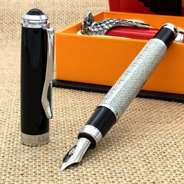 fuli silver carbon fiber and black cap ink pen metal holder gift fountain pens
fuli silver carbon fiber and black cap ink pen metal holder gift fountain pens