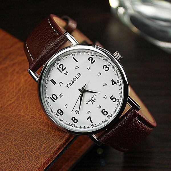 wristwatches yazole quartz watch men watches fashion male clock casual leather analog reloj hombre, Slivery;brown
wristwatches yazole quartz watch men watches fashion male clock casual leather analog reloj hombre, Slivery;brown