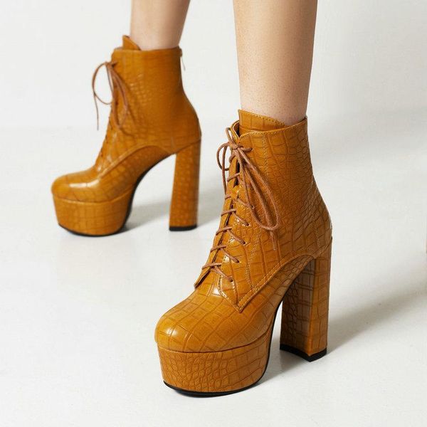 boots lady stone pattern women shoes autumn winter cross tied platform ankle female fashion square high heel zipper short, Black
boots lady stone pattern women shoes autumn winter cross tied platform ankle female fashion square high heel zipper short, Black