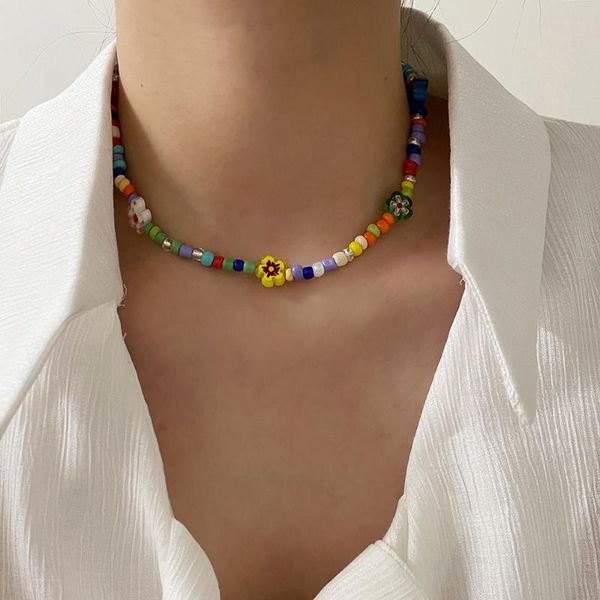 chokers 2021 korea colorful acrylic flower handmade beaded necklace for women fashion boho accessories, Golden;silver
chokers 2021 korea colorful acrylic flower handmade beaded necklace for women fashion boho accessories, Golden;silver