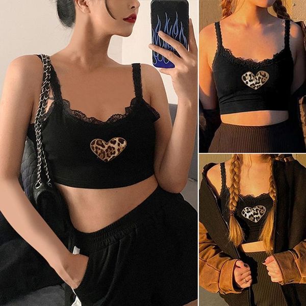 women's tanks & camis kf-patchwork punk grunge lace women crop leopard sleeveless streetwear, White
women's tanks & camis kf-patchwork punk grunge lace women crop leopard sleeveless streetwear, White