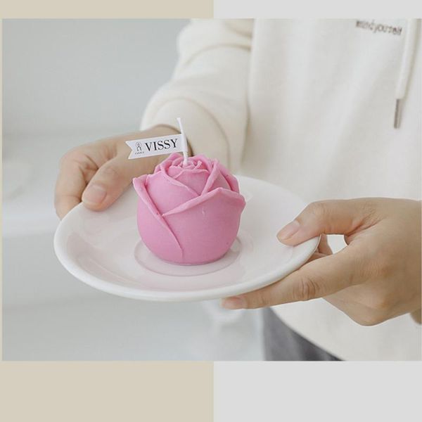 candles wholesale hand-made rose candle scented flameless home decorations