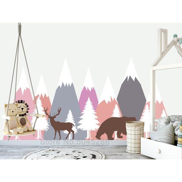 wall stickers mountains decal nursery girl woodland mural large pink sticker decor kids room z415
wall stickers mountains decal nursery girl woodland mural large pink sticker decor kids room z415