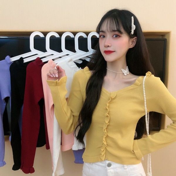 women's knits & tees female sweater with a v-neck for autumn , winter coat 37ez, White
women's knits & tees female sweater with a v-neck for autumn , winter coat 37ez, White