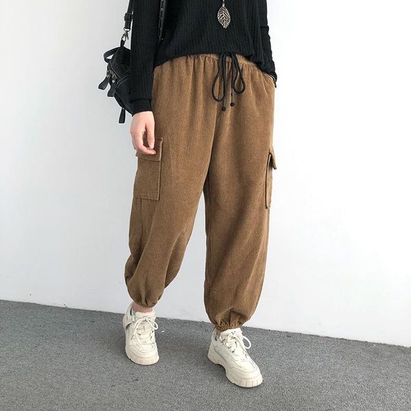 retro corduroy pants for women 2021 autumn winter elastic waist harem casual pockets solid color trousers women's & capris, Black;white
retro corduroy pants for women 2021 autumn winter elastic waist harem casual pockets solid color trousers women's & capris, Black;white