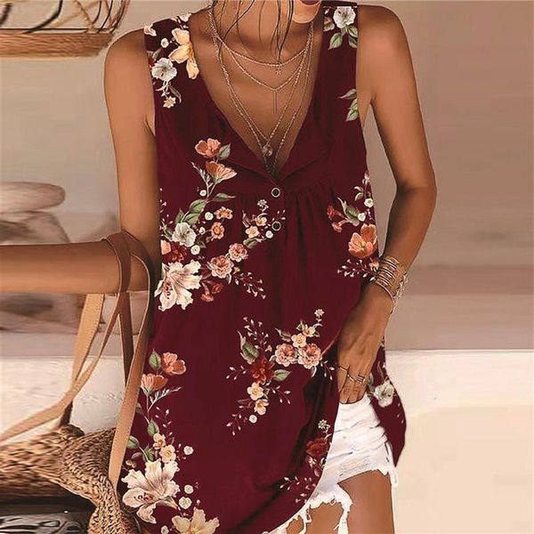 women's blouses & shirts blusa vintage floral print pullover streetwear s-5xl summer spring sleeveless vest blouse casual women loose, White
women's blouses & shirts blusa vintage floral print pullover streetwear s-5xl summer spring sleeveless vest blouse casual women loose, White