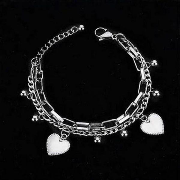 charm bracelets multilayer bracelet femme casual fashion heart for women double chain bead punk rock girl boho jewelry, Golden;silver
charm bracelets multilayer bracelet femme casual fashion heart for women double chain bead punk rock girl boho jewelry, Golden;silver