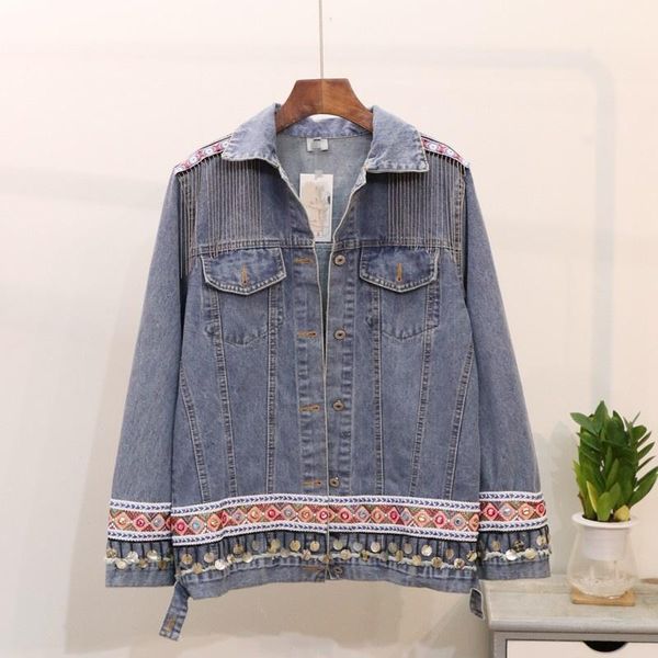 women's jackets indie folk embroidery patchwork tassel denim coat women spring fashion bf style loose long sleeve jean jacket streetwea, Black;brown
women's jackets indie folk embroidery patchwork tassel denim coat women spring fashion bf style loose long sleeve jean jacket streetwea, Black;brown