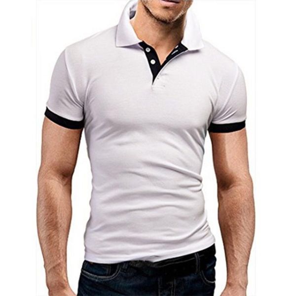 men's polos summer short sleeve shirts for men fashion casual slim solid color business clothing, White;black
men's polos summer short sleeve shirts for men fashion casual slim solid color business clothing, White;black