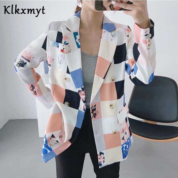 klkxmyt women fashion double breasted cartoon print za blazers coat vintage long sleeve pocket female outerwear chic 210527, White;black
klkxmyt women fashion double breasted cartoon print za blazers coat vintage long sleeve pocket female outerwear chic 210527, White;black