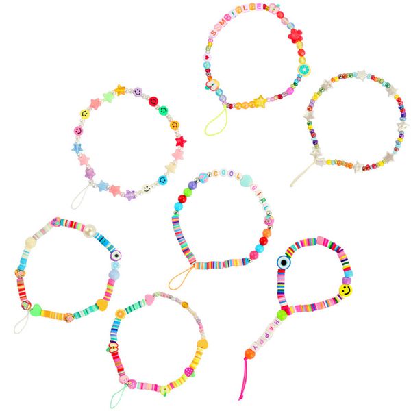 plastic beaded pearl mobile phones chain accessories smiley face five-pointed fruit soft pottery short mobiles phone lanyard, Silver
plastic beaded pearl mobile phones chain accessories smiley face five-pointed fruit soft pottery short mobiles phone lanyard, Silver