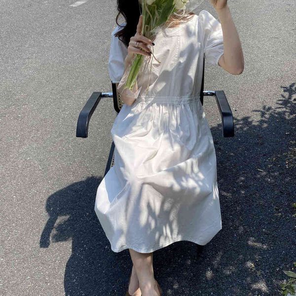casual dresses hxjp summer 2021 long-loose french retro-square turtleneck washed female blue pink cotton white, Black;gray
casual dresses hxjp summer 2021 long-loose french retro-square turtleneck washed female blue pink cotton white, Black;gray