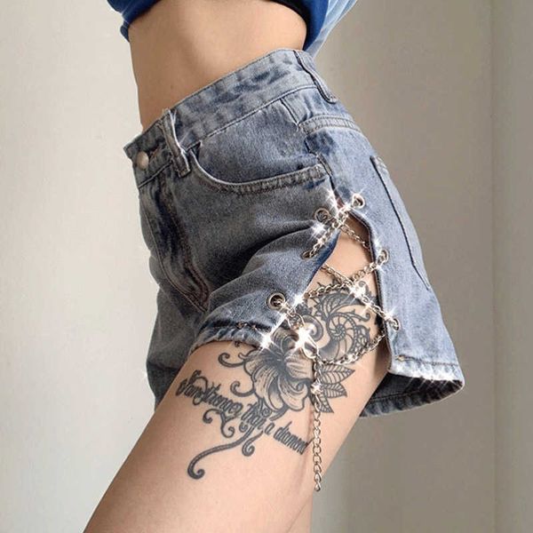 summer chain demin shorts women high waist female shorts summer hollow out plus size jeans short pockets sweatshorts 210527, Blue
summer chain demin shorts women high waist female shorts summer hollow out plus size jeans short pockets sweatshorts 210527, Blue