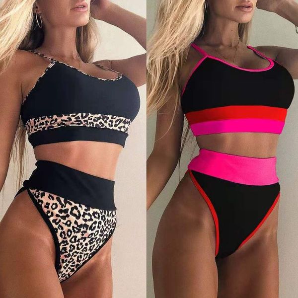 women's swimwear f62e women 2 pieces bikini set contrast color striped leopard patchwork swimsuit high waisted brazilian push up bathin, White;black
women's swimwear f62e women 2 pieces bikini set contrast color striped leopard patchwork swimsuit high waisted brazilian push up bathin, White;black