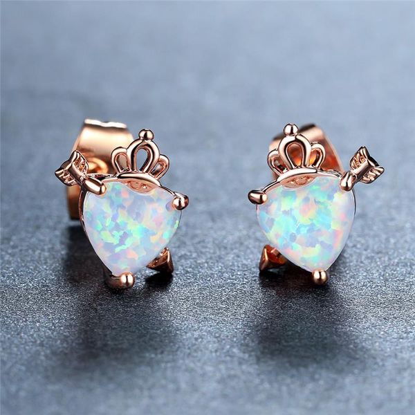 stud female love heart small earrings charming white blue opal stone vintage rose gold color wedding for women, Golden;silver
stud female love heart small earrings charming white blue opal stone vintage rose gold color wedding for women, Golden;silver