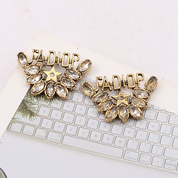 di d family earrings personalized wheat ear horse eye zircon letter five pointed star fashion, Golden
di d family earrings personalized wheat ear horse eye zircon letter five pointed star fashion, Golden