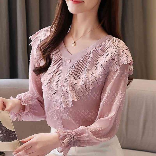 fashion woman blouses ruffles v-neck lace blouse women blusas long sleeve blouse women womens and blouses c486 210602, White
fashion woman blouses ruffles v-neck lace blouse women blusas long sleeve blouse women womens and blouses c486 210602, White