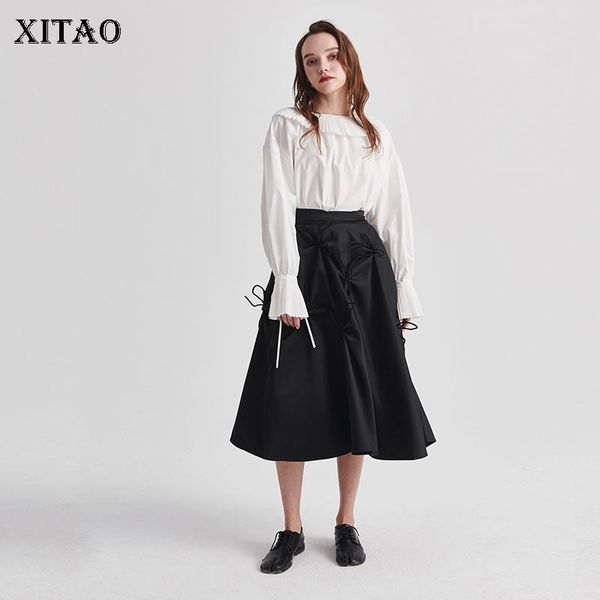 skirts xitao black irregular bandage skirt high waist bow empire a line women 2021 spring fashion loose elastic dmy3675
skirts xitao black irregular bandage skirt high waist bow empire a line women 2021 spring fashion loose elastic dmy3675