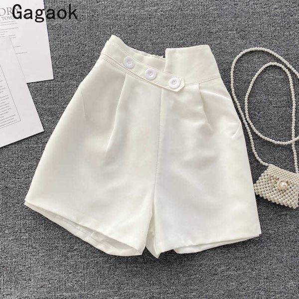 shorts women summer solid button office lady high loose clothing casual simple wild short 210531, White;black
shorts women summer solid button office lady high loose clothing casual simple wild short 210531, White;black
