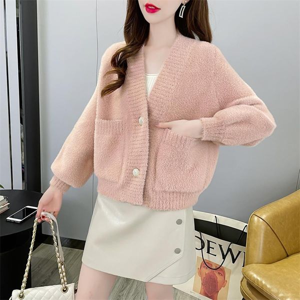 women's knits & tees autumn winter thick warm mink fleece pink white knitted sweater cardigan women v-neck long sleeve short knit jacke
women's knits & tees autumn winter thick warm mink fleece pink white knitted sweater cardigan women v-neck long sleeve short knit jacke