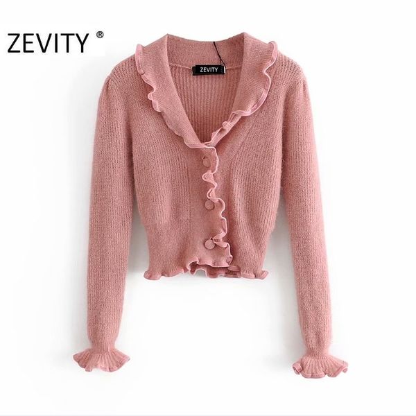 zevity women sweet patchwork ruched pink short knitting sweater ladies long sleeve breasted chic casual slim cardigans s471 210419, White;black
zevity women sweet patchwork ruched pink short knitting sweater ladies long sleeve breasted chic casual slim cardigans s471 210419, White;black