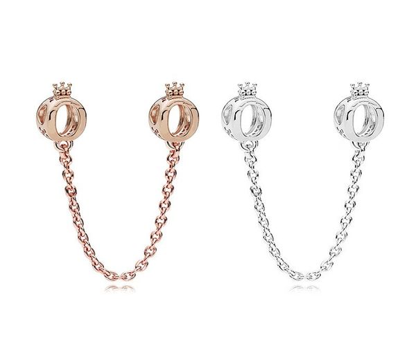 2019 Fit Sterling Silver Bracelet Rose Gold Crown Safety Chain European Stopper Clip Lock Charm Fits Pandora Bracelet Jewelry Findings Xma, Black
2019 Fit Sterling Silver Bracelet Rose Gold Crown Safety Chain European Stopper Clip Lock Charm Fits Pandora Bracelet Jewelry Findings Xma, Black