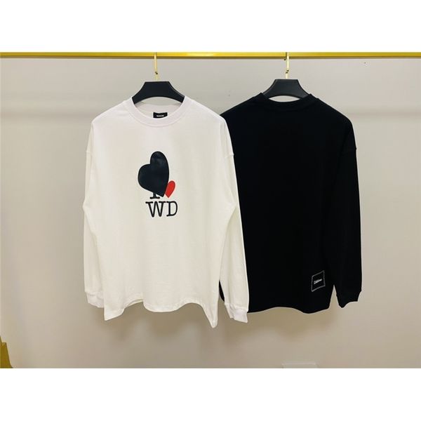 long sleeve 2021ss t shirt men women 1 t-shirt tee, White;black 
long sleeve 2021ss t shirt men women 1 t-shirt tee, White;black