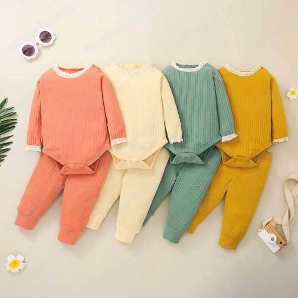 2pieces infant baby casual suit set lace trim o-neck long sleeve romper+trousers for kids toddler newborn autumn clothes set, White
2pieces infant baby casual suit set lace trim o-neck long sleeve romper+trousers for kids toddler newborn autumn clothes set, White