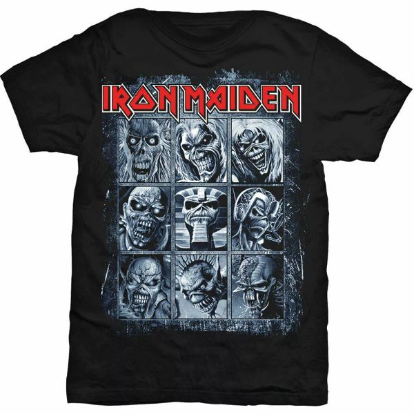 official iron maiden t shirt nine eddies black mens classic rock metal band tee, White;black
official iron maiden t shirt nine eddies black mens classic rock metal band tee, White;black