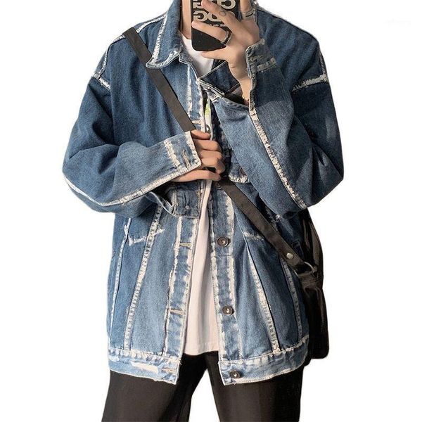 men's jackets fashion 2021 american retro denim jacket male spring autumn handsome loose korean trend vintage jean men, Black;brown
men's jackets fashion 2021 american retro denim jacket male spring autumn handsome loose korean trend vintage jean men, Black;brown