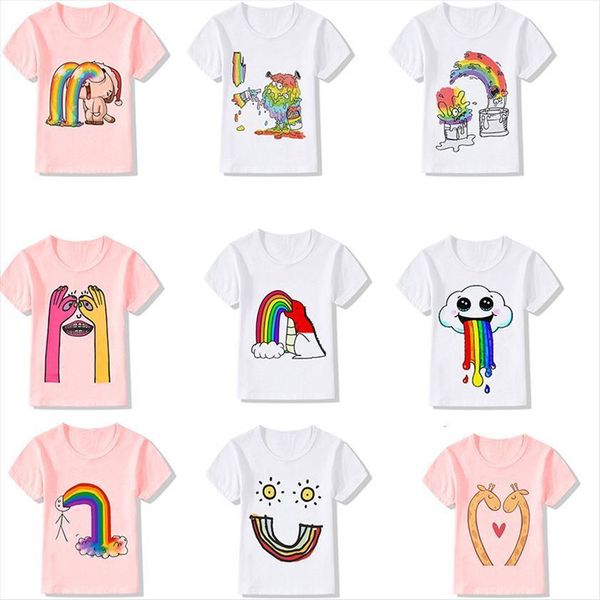 summer fashion funny rainbow t shirt children boys short sleeves white pink tees baby kids for girls clothes., Blue
summer fashion funny rainbow t shirt children boys short sleeves white pink tees baby kids for girls clothes., Blue