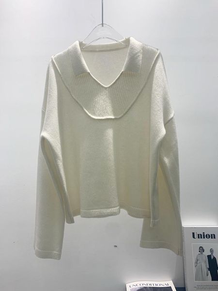 women's sweaters ladies 2021 fashion long sleeve casual solid color lapel cashmere sweater 1029, White;black
women's sweaters ladies 2021 fashion long sleeve casual solid color lapel cashmere sweater 1029, White;black