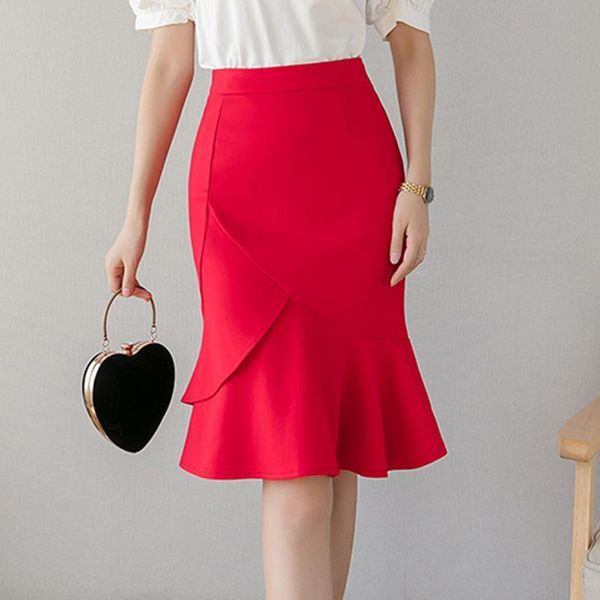 limiguyue plus size black red skirts women casual cotton summer skirt high waist office lady ruffles hip jupe k936
limiguyue plus size black red skirts women casual cotton summer skirt high waist office lady ruffles hip jupe k936