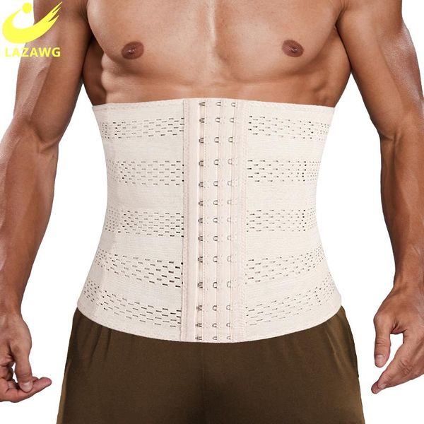 men's body shapers lazawg mans slimming belly shaper tummy trimmer fitness band modeling belt breathable corset cincher, Black;brown
men's body shapers lazawg mans slimming belly shaper tummy trimmer fitness band modeling belt breathable corset cincher, Black;brown