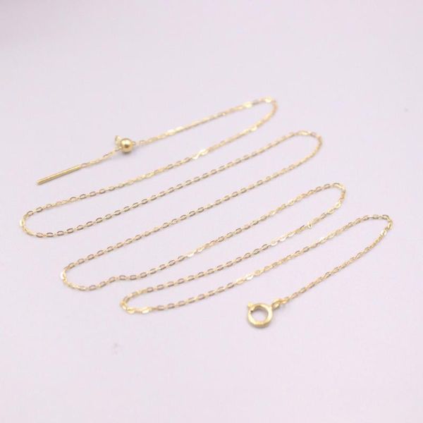chains au750 pure 18k yellow gold chain o link with adjustable needle necklace 1.2g / 19inch for women lucky gift, Silver
chains au750 pure 18k yellow gold chain o link with adjustable needle necklace 1.2g / 19inch for women lucky gift, Silver