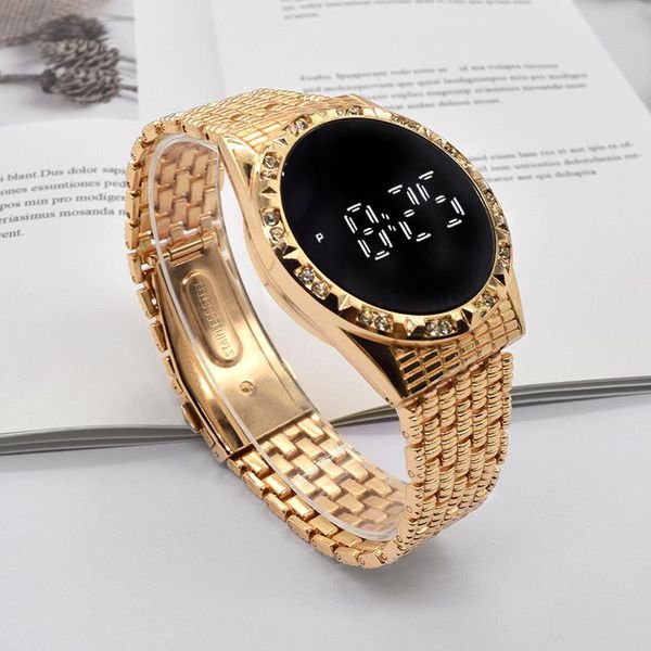wristwatches women electronic watches luxury digital led round dial silver gold fashion rhinestone clock kadin kol saati, Slivery;brown
wristwatches women electronic watches luxury digital led round dial silver gold fashion rhinestone clock kadin kol saati, Slivery;brown